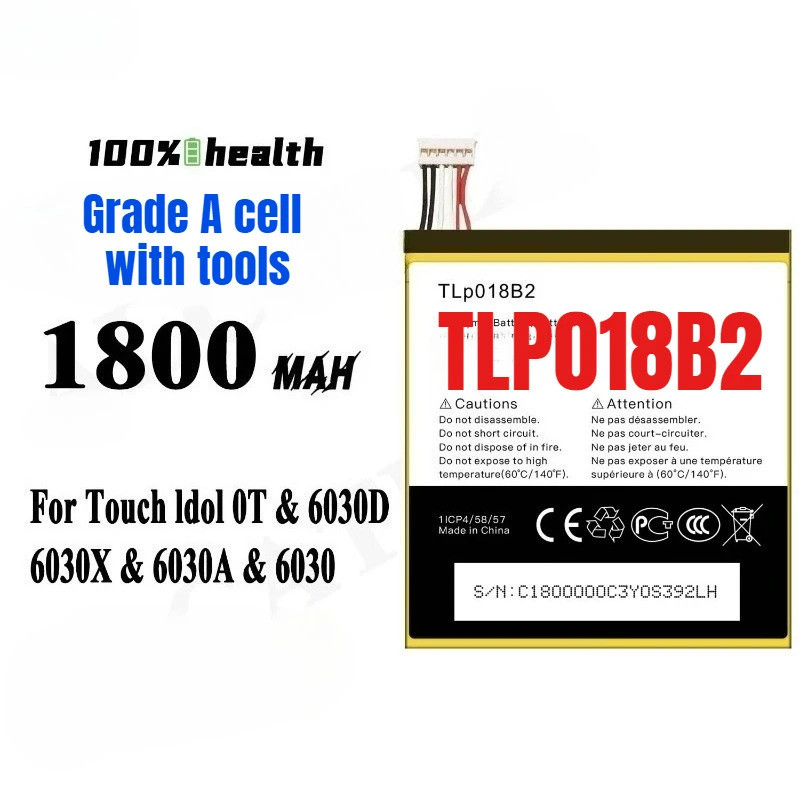 TLP018B2 สําหรับAlcatel Touch Ldol 0T/6030D/6030X/6030A/6030 แบตเตอรี่โทรศัพท์คุณภาพสูงเปลี่ยนBateri