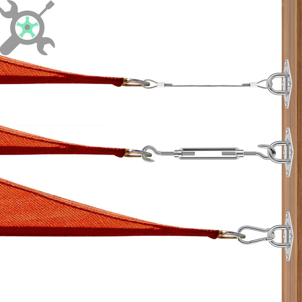 Sun Shade Sail Hardware Kit 304 สแตนเลสกันสาด Fixing ชุดติดตั้งปรับ Shade Sail ชุดติดตั้ง SHOPCYC460