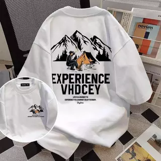 My-T🚀เเสื้อผู้ชายoversize cotton เสื้อแฟชั่น คอกลม แขนสั้น พิมพ์ลาย 'EXPERIENCE' สไตล์ลำลอง ใส่สบาย S-3XL【COD】