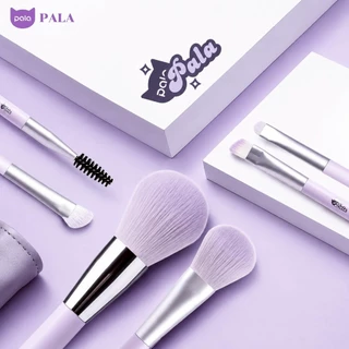 PALA ชุดแปรงแต่งหน้า 5ชิ้น แปรงแต่งหน้า แปรงปัดแก้ม TRAVEL BRUSH SET ขนแปรงบางเบา นุ่มละเอียด ไม่บาดผิว มีกระเป๋า