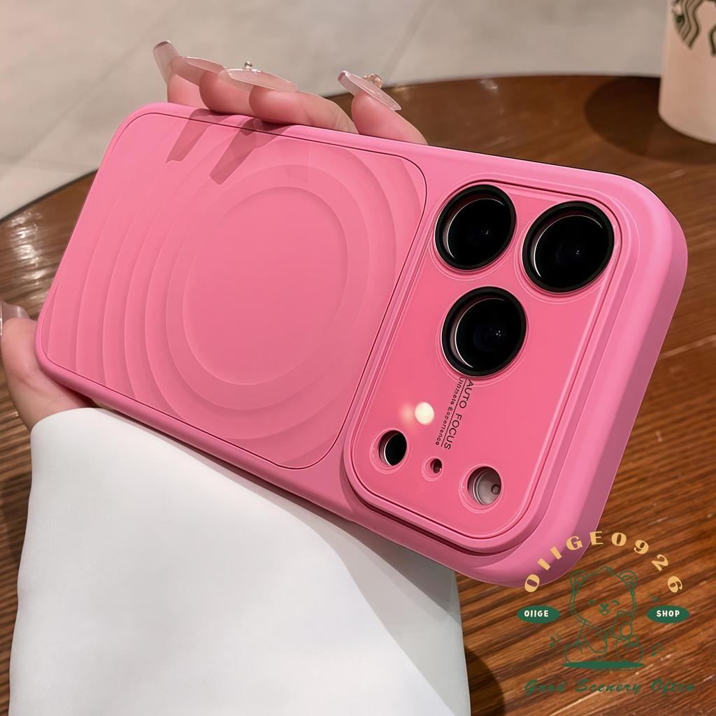 เคส iPhone17 Airbag เคสโทรศัพท์แม่เหล็กที่ไวต่อผิวเหลว iphone17 Pro Max 16 15 14 13 เคสสําหรับ iPhone เคสซิลิโคนนิ่ม TPU กันกระแทก