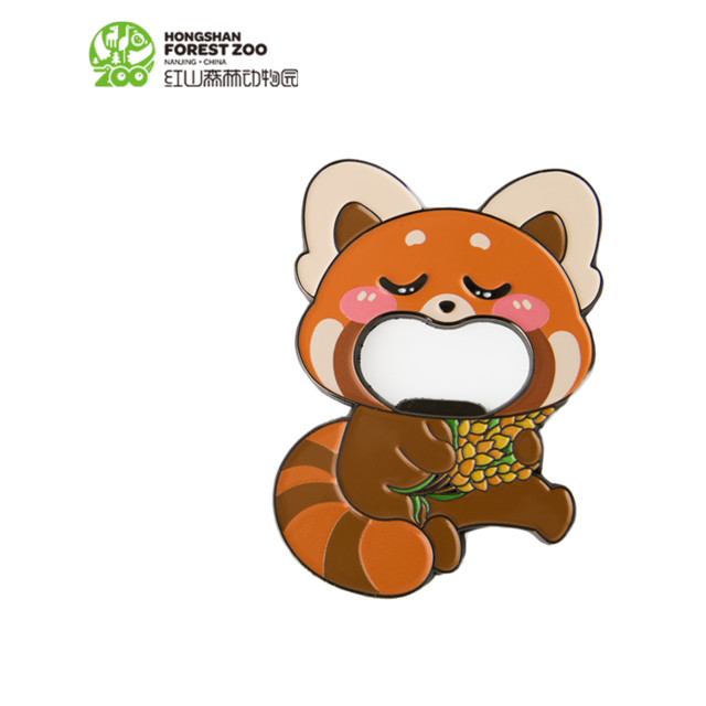 Nanjing Hongshan Forest Zoo Co-Branded Cultural Creative Panda Dudu เบียร์ไขควงตู้เย็นสติกเกอร์ที่เป