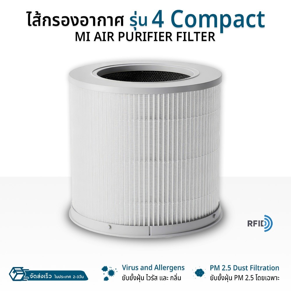 ไส้กรอง สำหรับ Xiaomi Air Purifier 4 Compact Filter ไส้กรองอากาศ ฟิลเตอร์ กรองฝุ่น เครื่องฟอกอากาศ