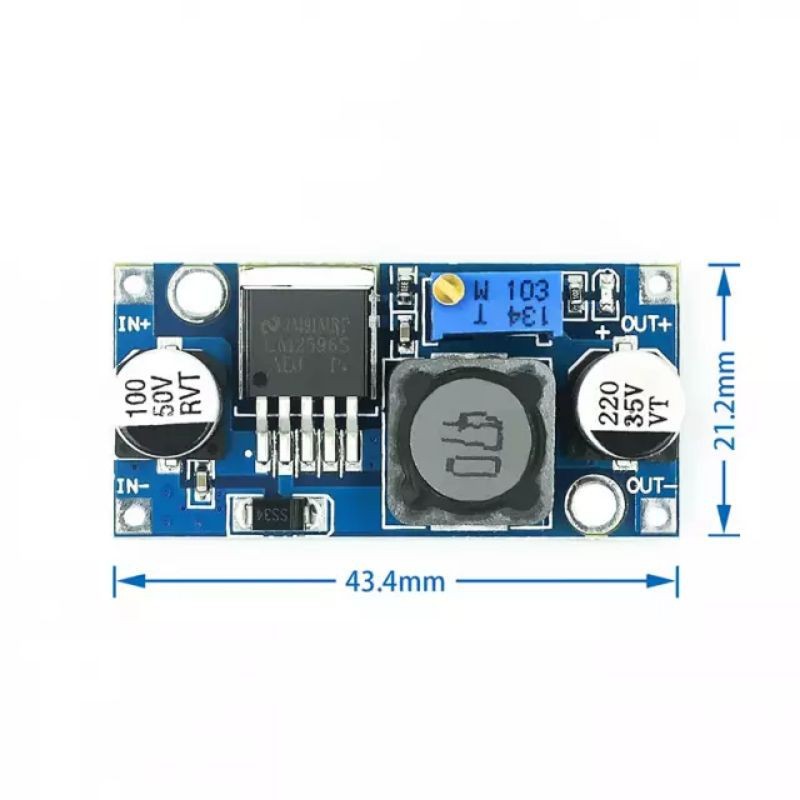 พร้อมส่ง! Step-Down Power Supply Module Adjustable Buck LM2596S Module LM2596 DC-DC