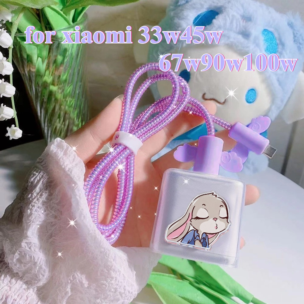 Judy และ Nick กรณีใช้งานร่วมกับสําหรับ xiaomi 17 Promax 100W MDY-18-EW/MDY-19-ER น่ารักการ์ตูน Charg