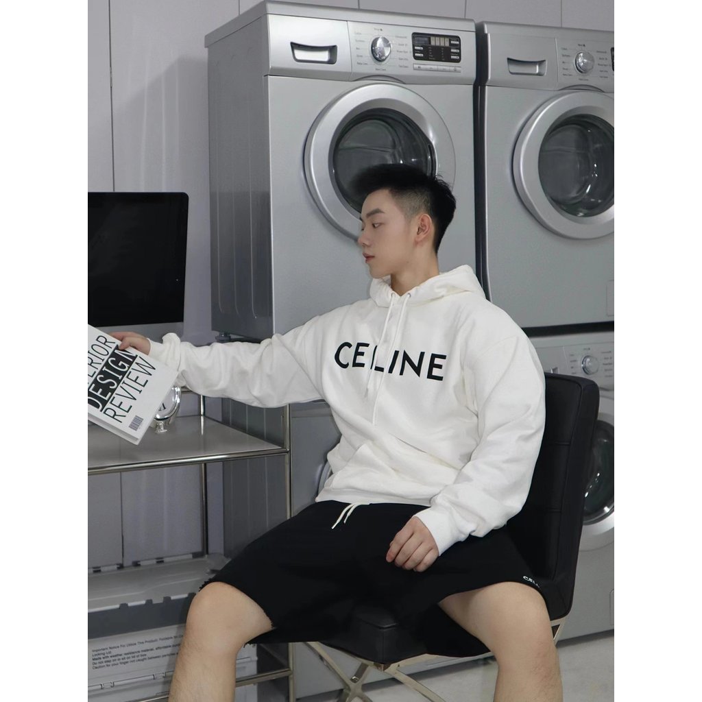 [เลือกอุปทานโดยตรงตัวแทนต้นฉบับบริสุทธิ์] แฟชั่นต้องมี CELINE/CELINE Classic Capsule Series เสื้อสเว