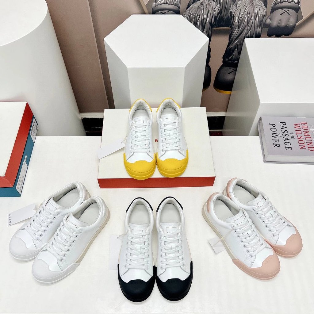 MARNI ~ 2023vs ฤดูใบไม้ผลิสไตล์ใหม่สุภาพสตรีรองเท้าลําลองรองเท้าผ้าใบชุดลําลองขายร้อน... MARNI รองเท