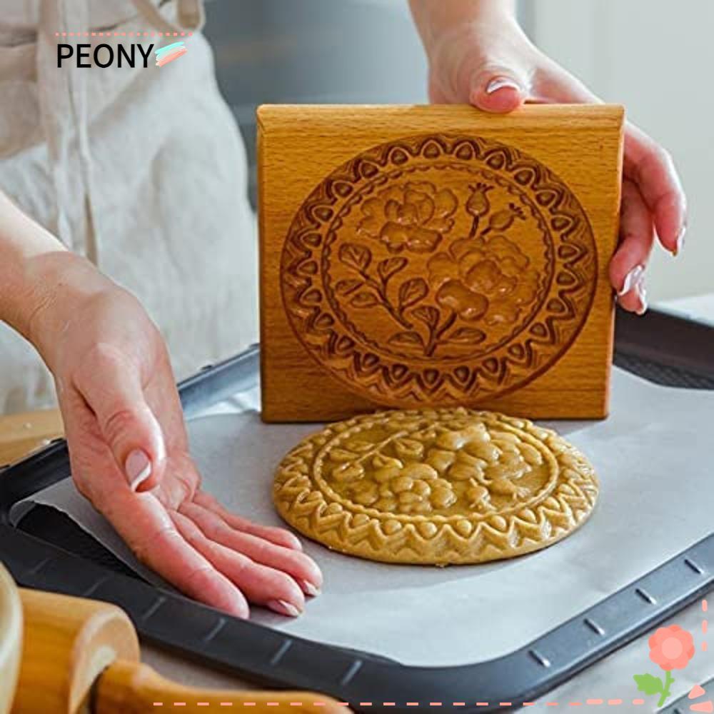 PEONYPAVILION Shortbread Mold Raspberry For Halloween Biscuit F Ondant Christmas Wooden Gingerbread 