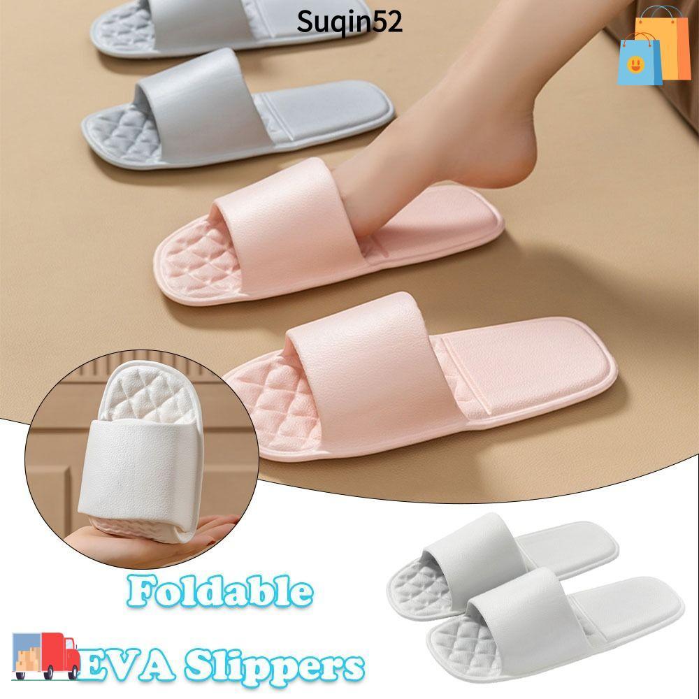 SUQIN52 รองเท้าแตะ, รองเท้าแตะสําหรับเดินทางแบบพับได้น้ําหนักเบา, รองเท้าแตะ Eva แบบพกพาผู้ชายผู้หญิง