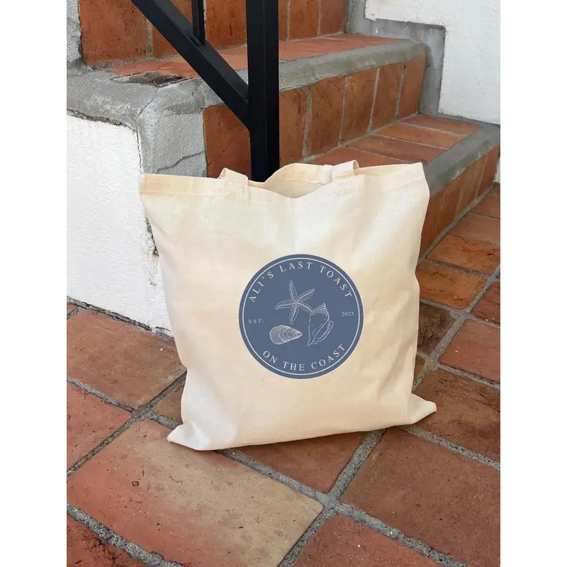 Last Toast On The Coast Umbrella Tote - Beach Bachelorette - Hangover Kit Bag - Bachelorette Tote - 