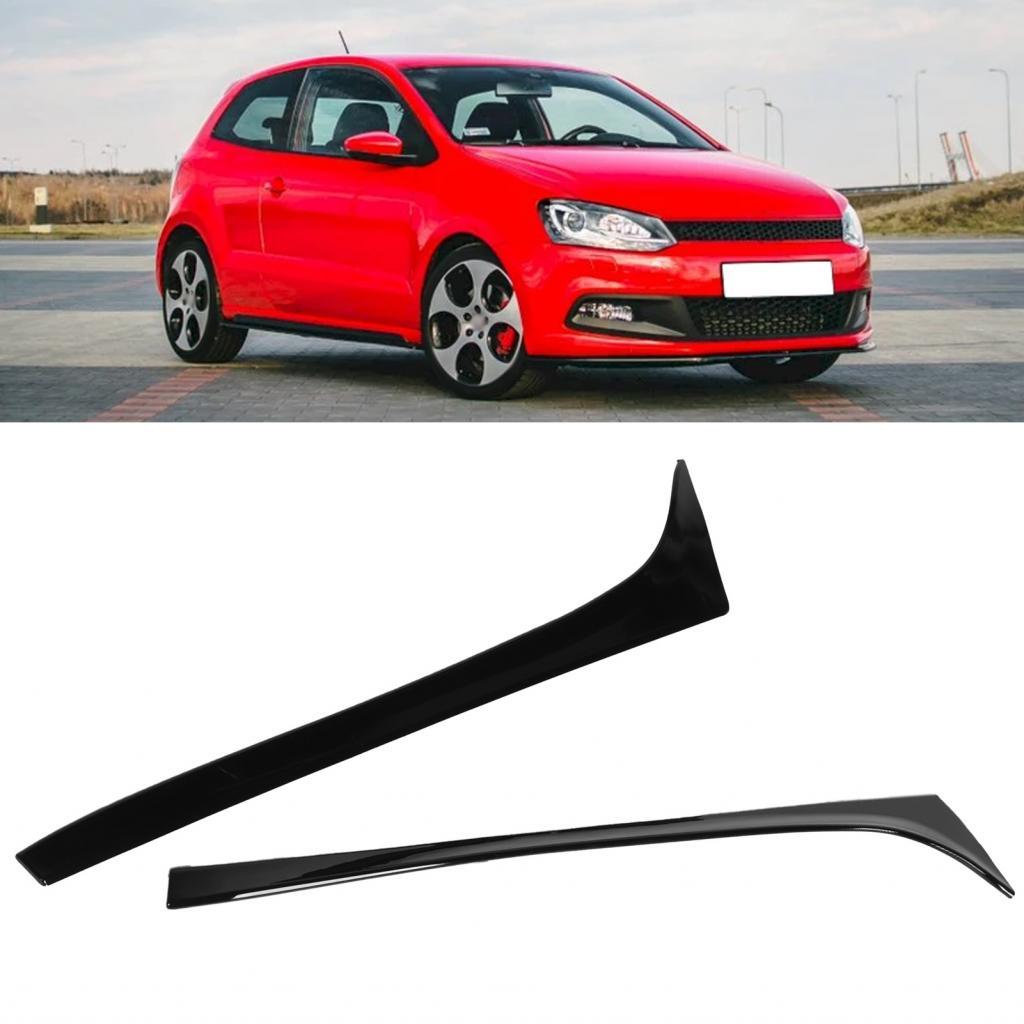 Sinhopsa ด้านข้างสปอยเลอร์หลังคา Wing ABS พลาสติก Gloss สีดําด้านหลังสําหรับ Mk5 6R 6C มาตรฐาน 2009-