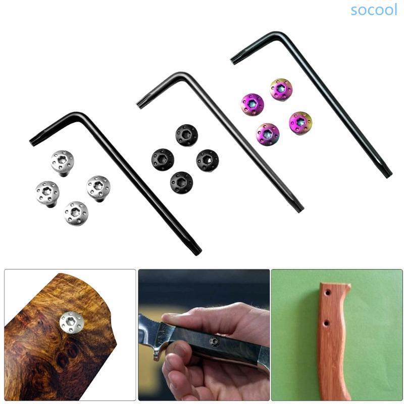 Soc * Durability Machined Grip สกรูสําหรับ 1911 P4 Grips รุ่นสแตนเลส 4 ชิ้น