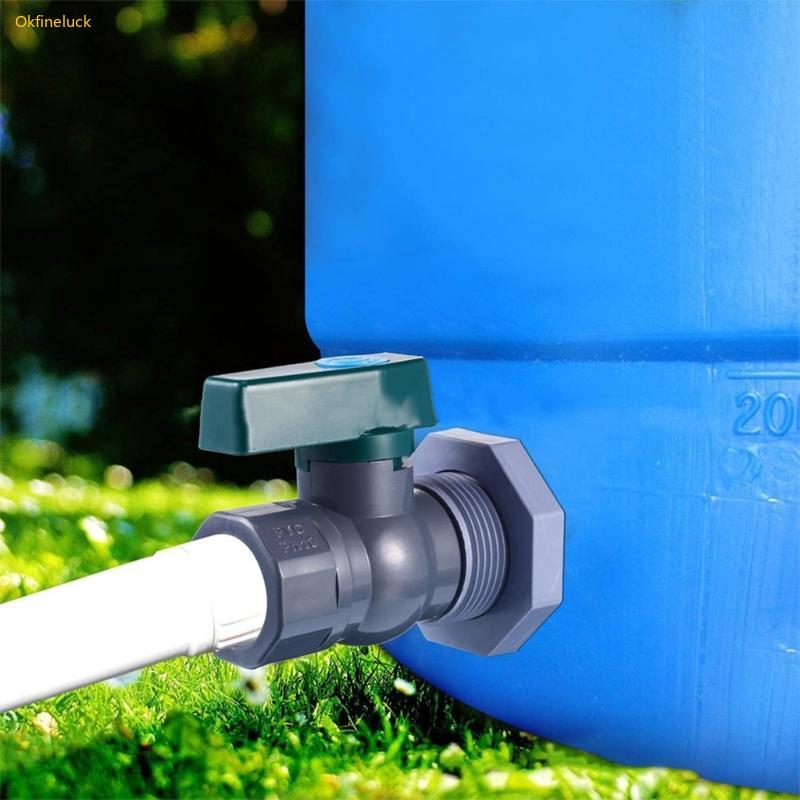 OKFI 3 4 นิ้ว Rain Bucket Faucet Garden Supplies PVC Rain Bucket Garden Faucet Garden