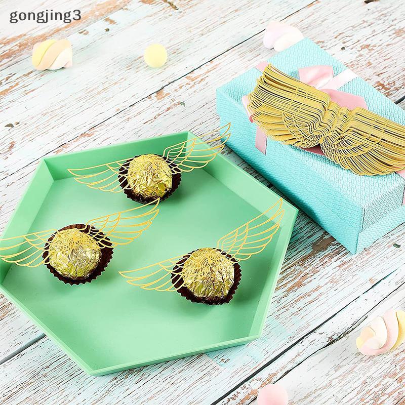 Gongjing3 50 ชิ้น Wizard Party ช็อกโกแลตตกแต่ง Chocolate Hollowed Wings ตกแต่ง th
