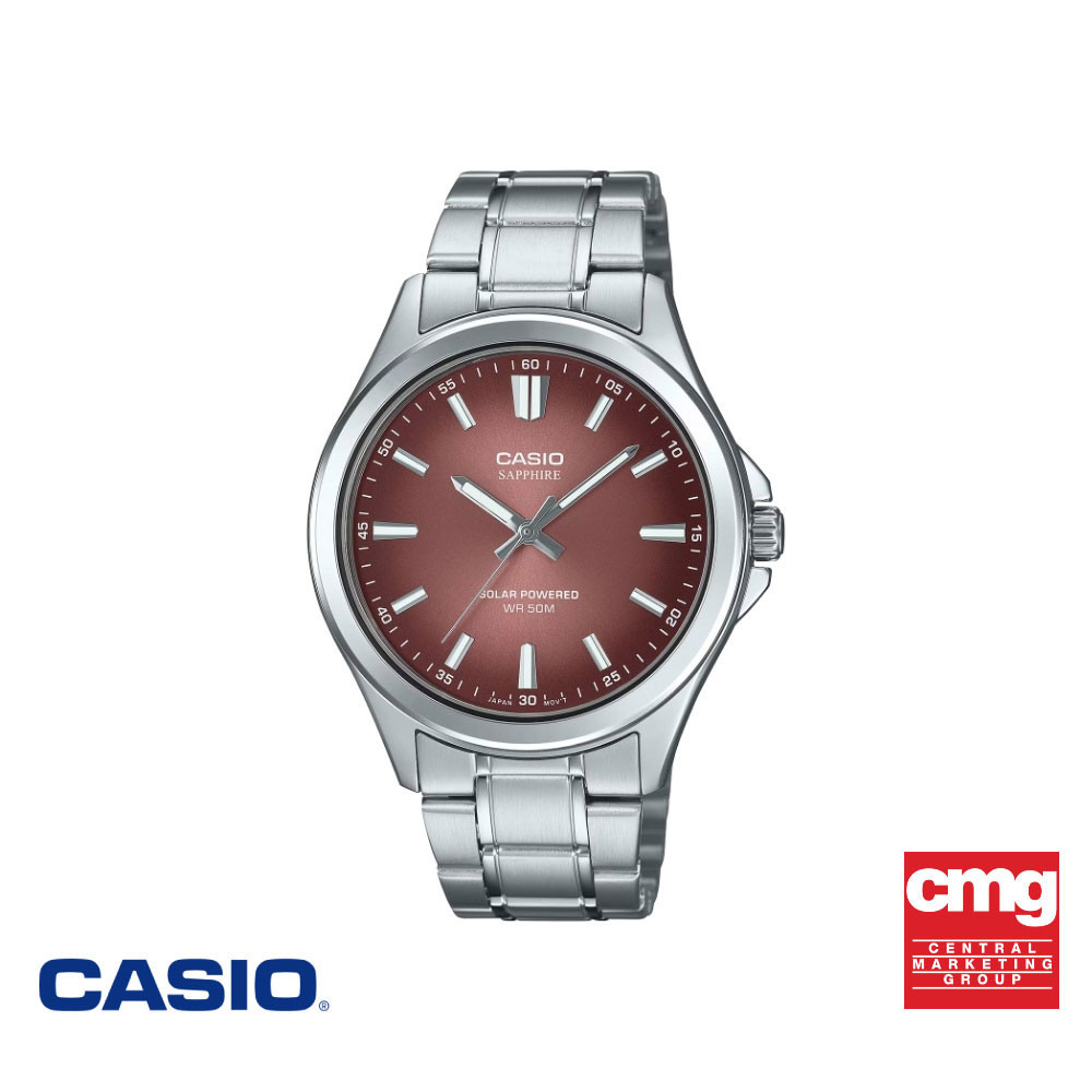 CASIO นาฬิกาข้อมือ CASIO รุ่น MTS-RS100D-5ADF สเตนเลสสตีล สีน้ำตาล