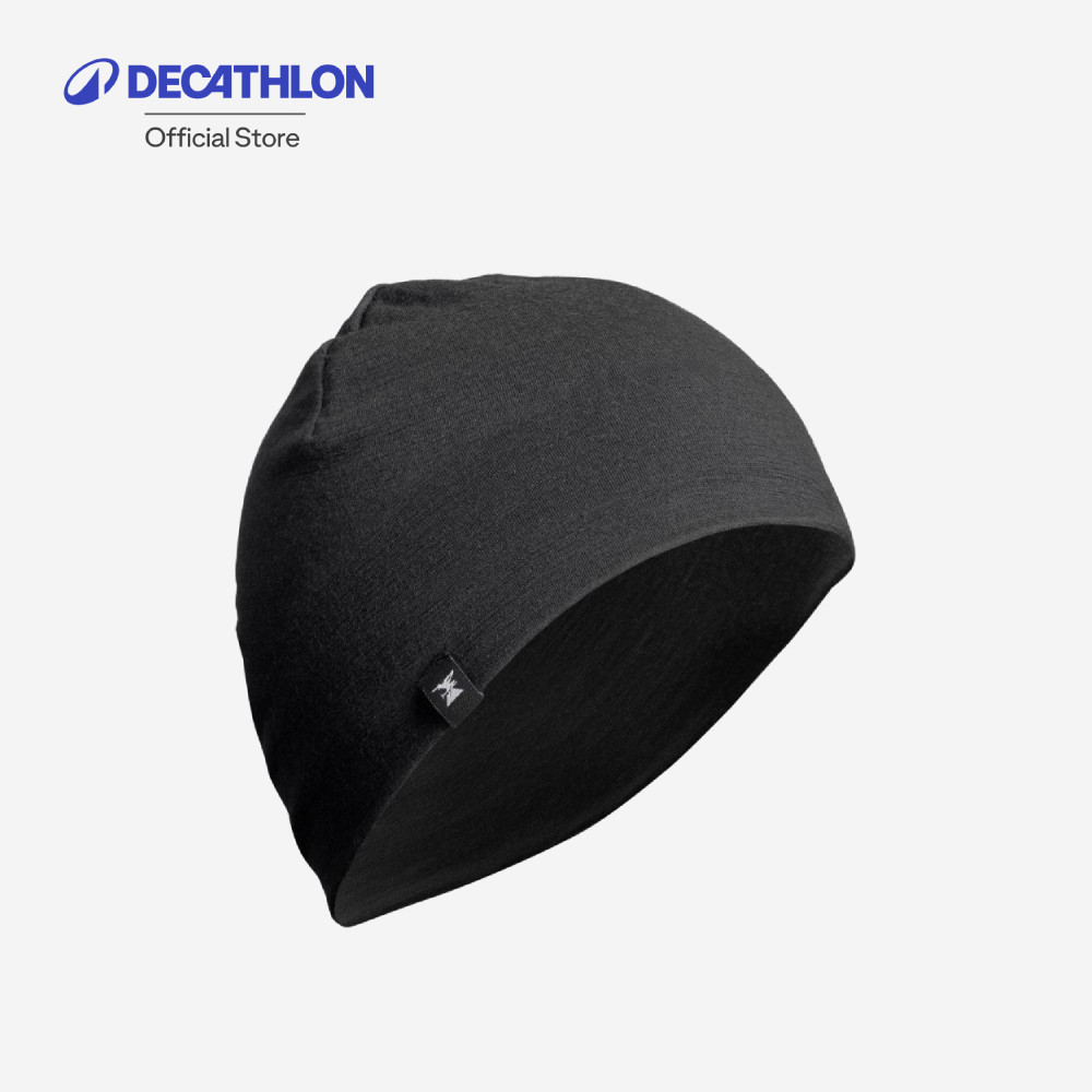 Decathlon Merino Wool Trekking Hat Mt500 หมวกเดินป่าทำจากขนแกะเมอริโน รุ่น Mt500 - Black