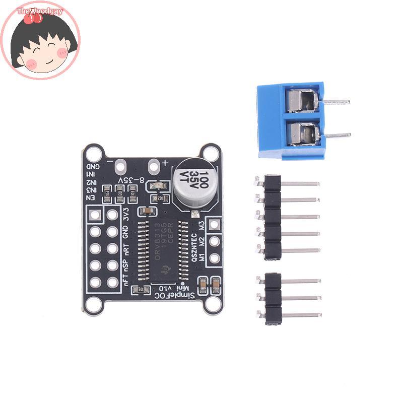 TheWoodgay Simple FOC Mini DRV8313 โมดูล DC มอเตอร์แบบไม่มีแปรงบอร์ด SVPWM ควบคุม DC 8-35V EN