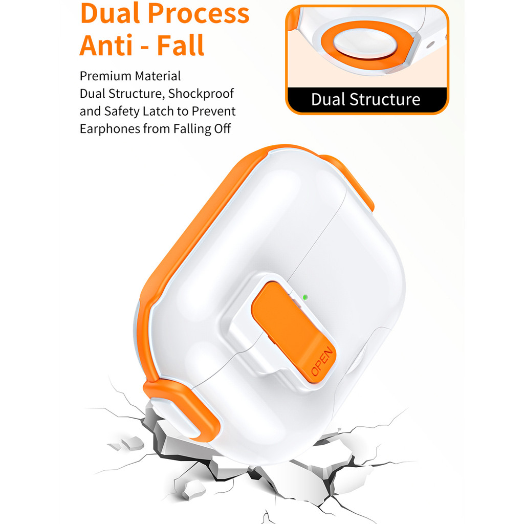 พร้อมขาตั้งล็อคความปลอดภัย Airpod สําหรับ Airpods Pro3 2025 4 Anc Pro 3 2 Pro2 ปลอก 2rd 3rd 4th รุ่นที่ Gen2 Gen3 Gen4 เคสหูฟังแอร์พอร์ด Case ปลอกพวงกุญแจเชือกเส้นเล็กฝาครอบกันกระแทก