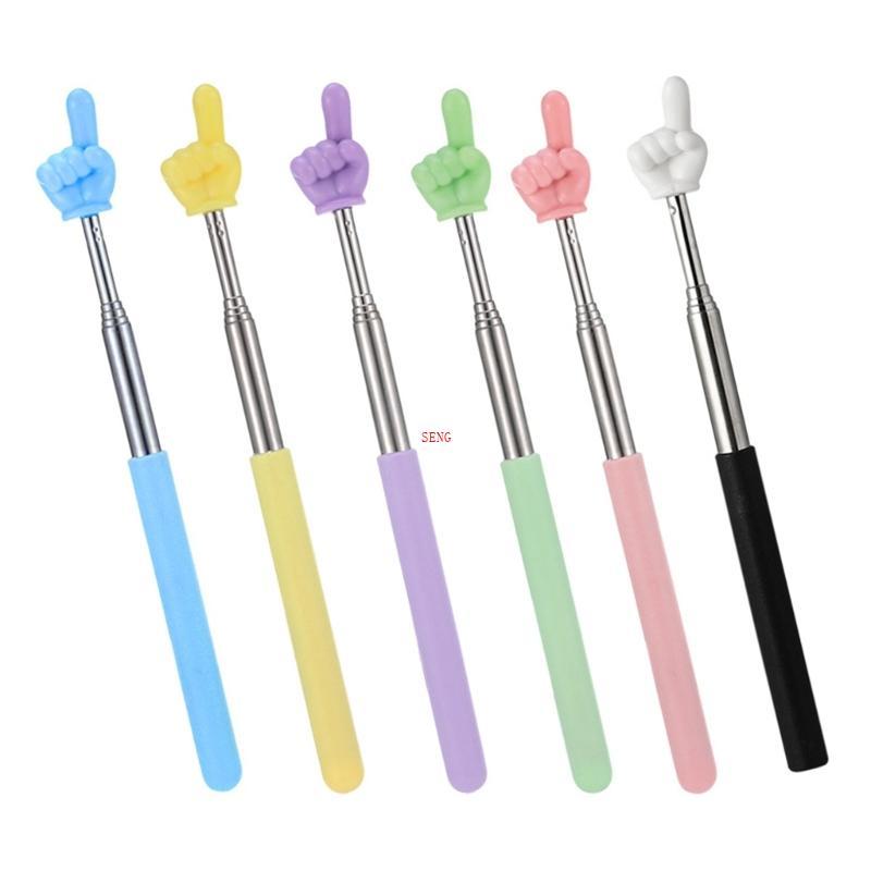 Seng 6 ชิ้น Retractable Hand Pointer Stick Finger Pointer Stick เครื่องมือเพื่อการศึกษา