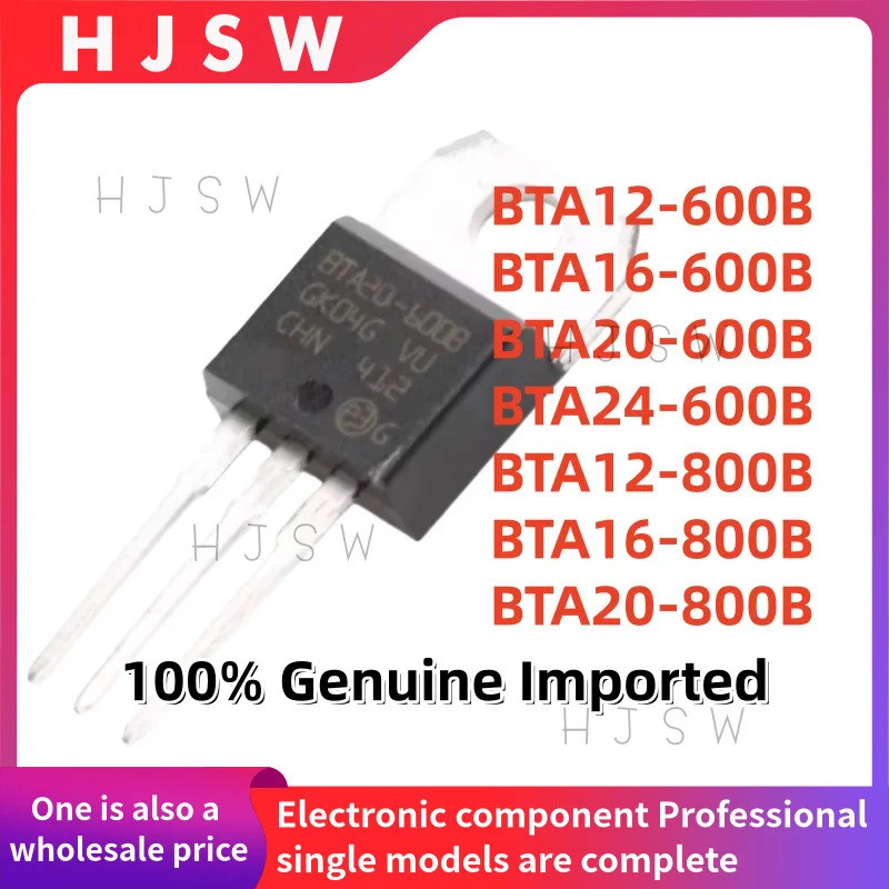 5PCS BTA12-600B BTA16-600B BTA20-600B BTA24-600B BTA12-800B BTA16-800B BTA20-800B TO-220 Field Effec
