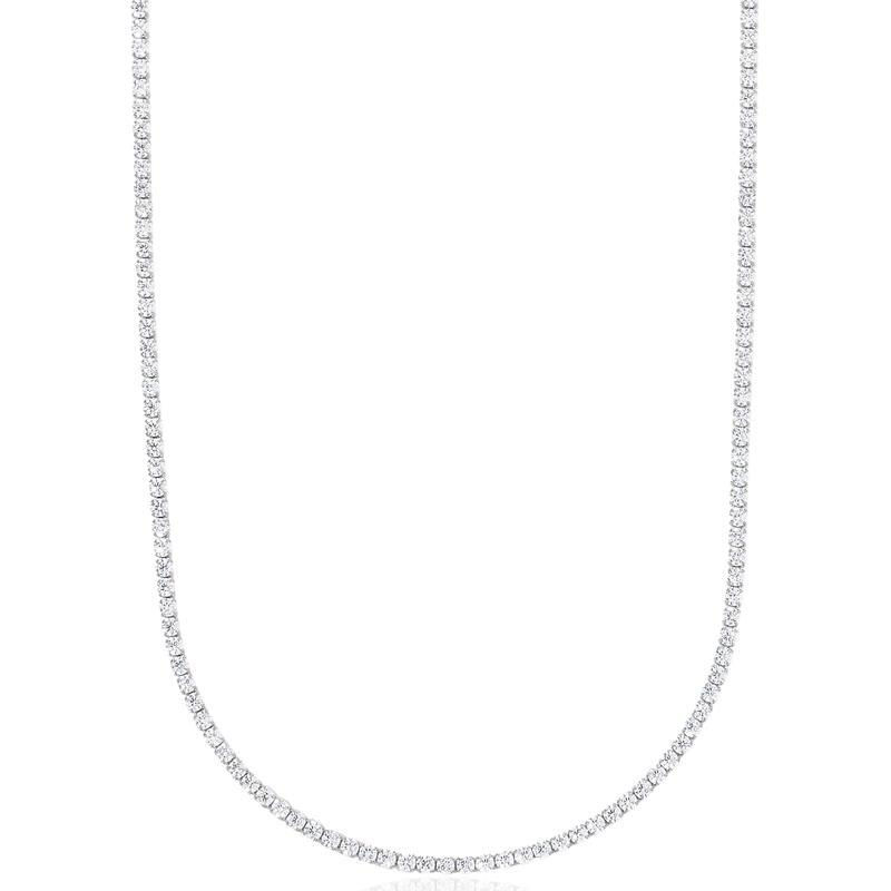 สร้อยคอมีลูกปัดคริสตัลด้านในแบบ14K Gold Plated | ขนาดโซ่ 16-28 นิ้ว