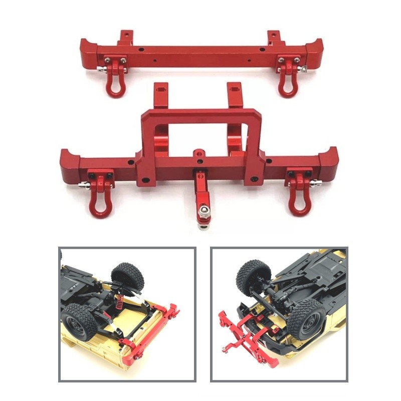 โลหะอัพเกรดกันชนหน้าและหลังสําหรับ MN 1/12 MN82 LC79 อัพเกรด RC อะไหล่รถยนต์