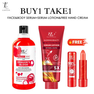 B1T1 Alpha Arbutin Face Body Serum Glowing Beauty Whitening Lotion Retinol Gluta Free Hand Cream Set