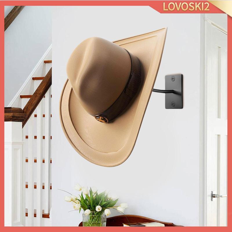 [Lovoski2] Cap Rack Wall Mount Hat Hook หมวกกันน็อค Rack Holder สําหรับหมวกคาวบอยซักรีด Storeroom En
