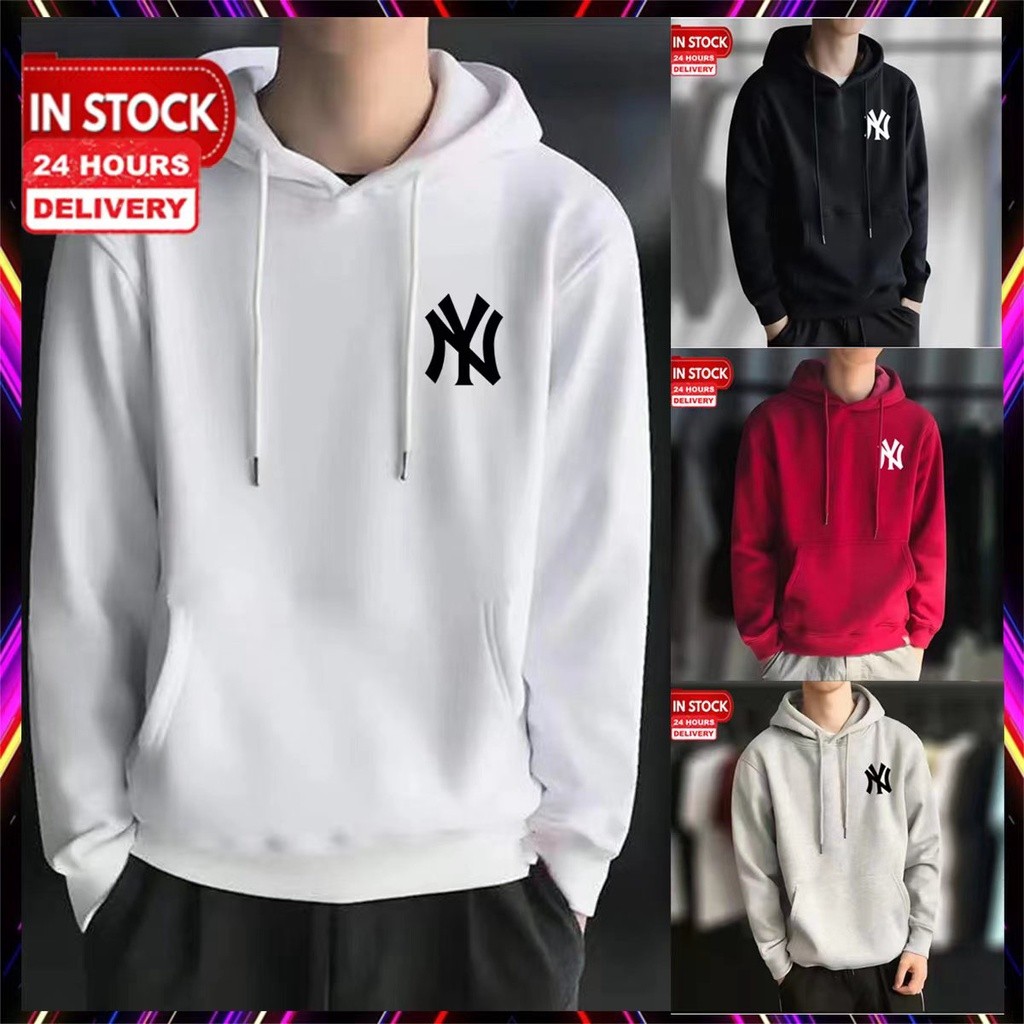 พีเค1 ⚡สต็อกพร้อม⚡ Hoodie NY Design Unisex แขนยาว Hoodie Man Hoodie ผู้หญิง Baju Hoodie Perempuan Ba