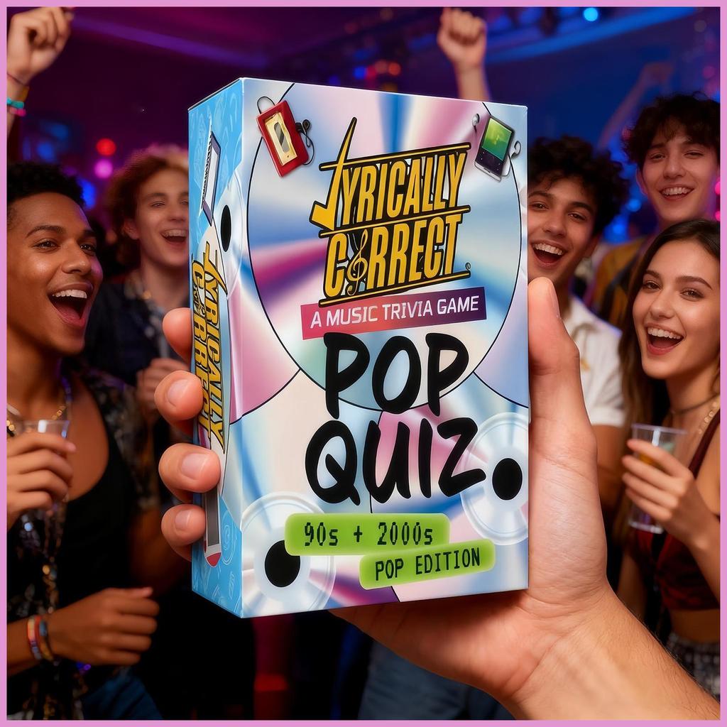 สําหรับแก้ไขเนื้อเพลง 90s และ 2000s เกมไพ่ trivia เกมเนื้อเพลง 90s ของเล่นร้องเพลงแบบโต้ตอบ เพลง shi