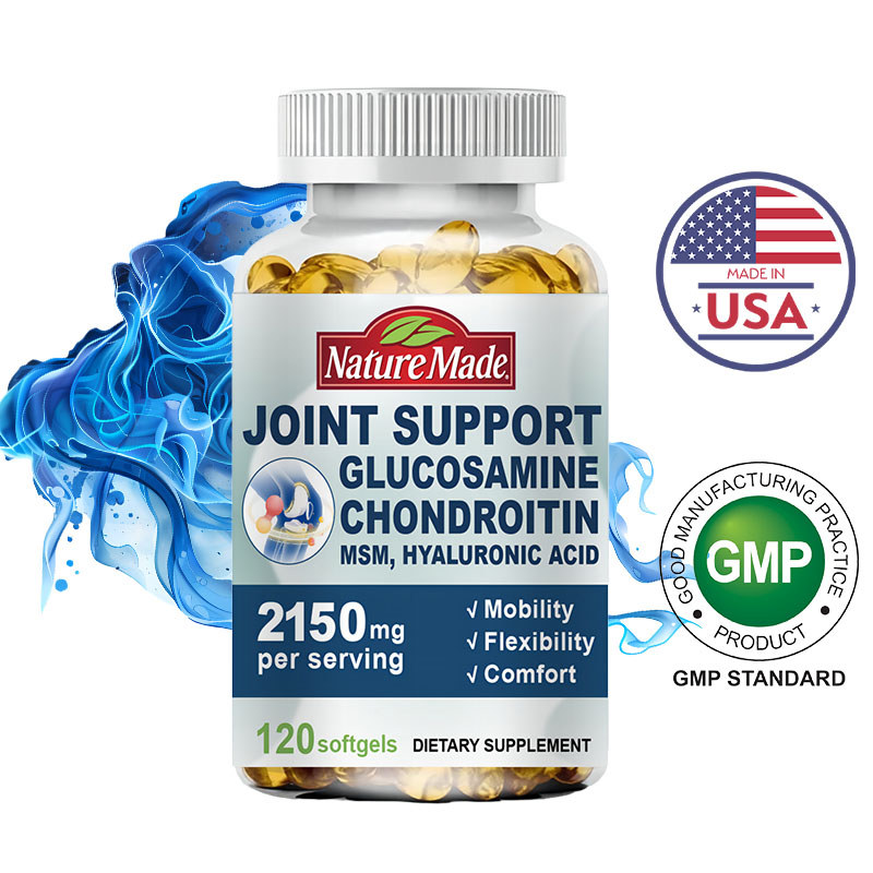 Nature Made Glucosamine Softgels | ช่วยสนับสนุนสุขภาพกระดูกอ่อนและการเคลื่อนไหวของข้อต่อ | 120 Softgels