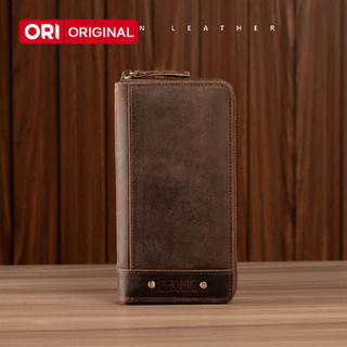 Reven Leather Abimana Mini Pouch - Dompet Panjang Handbag Pria Kulit Sapi Asli Crazy Horse Wallet