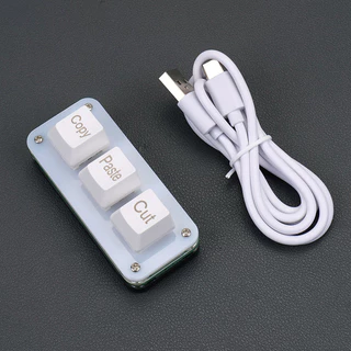 Rgb Mini Cut Copy Paste Keyboard Hotswap 3-Key Gaming Mechanical Keyboard USB Type-C สําหรับบัญชีทํางานหรือจังหวะเกม