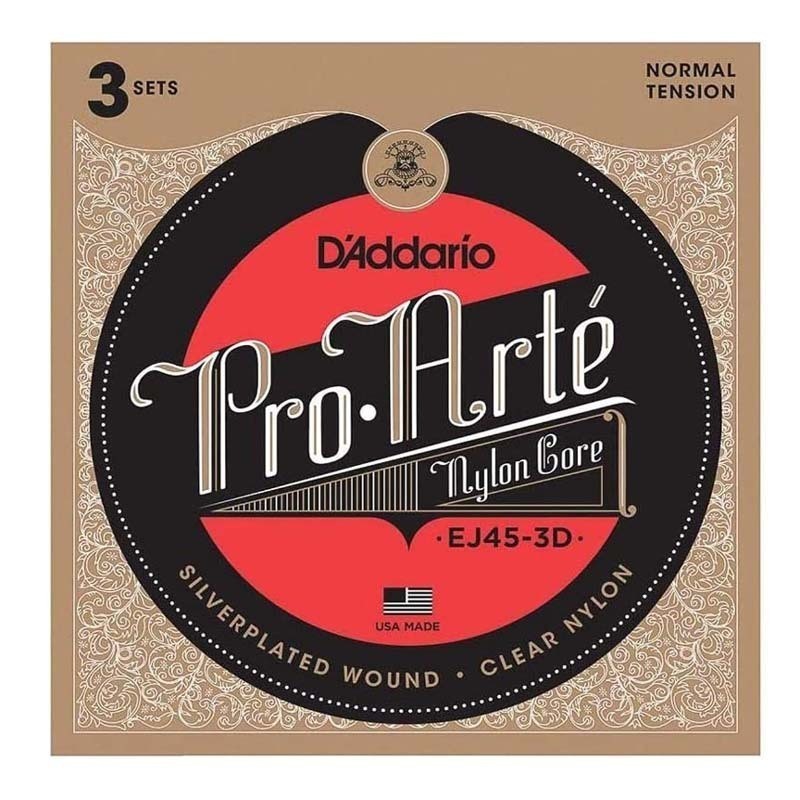 สายกีตาร์คลาสสิก D'Addario EJ45/EJ46 Pro-Arte แพ็ค 3 ชิ้น