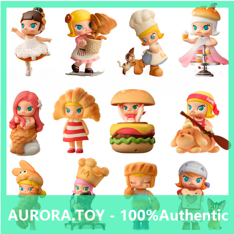 POPMART MOLLY Bread Head Series Mystery Box ของขวัญเล่นอินเทรนด์