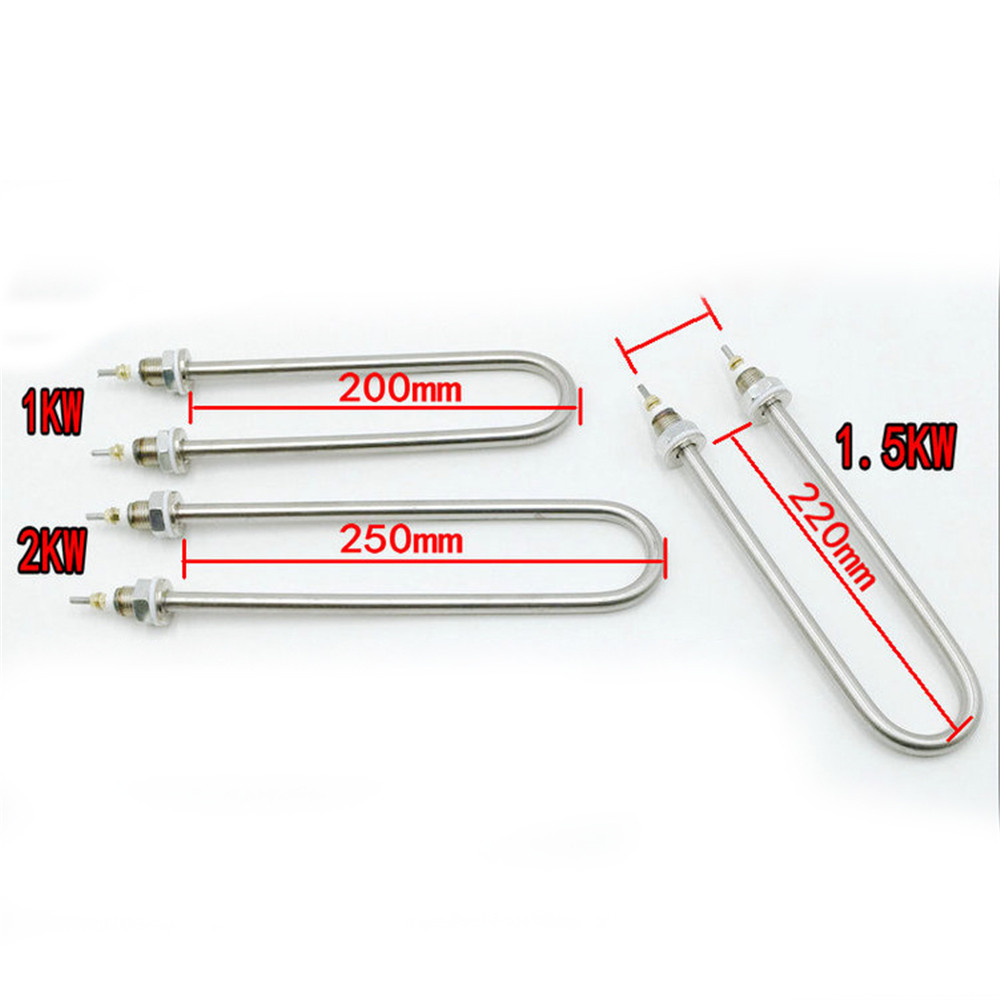 WJ M16 ไฟฟ้าท่อความร้อนหลอดองค์ประกอบความร้อน U-รูปหลอดความร้อน 220V 1KW/1.5KW/2KW