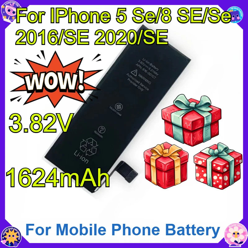 สําหรับ IPhone 5 Se/8 SE/Se 2016/SE 2020/SE สําหรับแบตเตอรี่โทรศัพท์มือถือใหม่คุณภาพสูงเปลี่ยน Bater