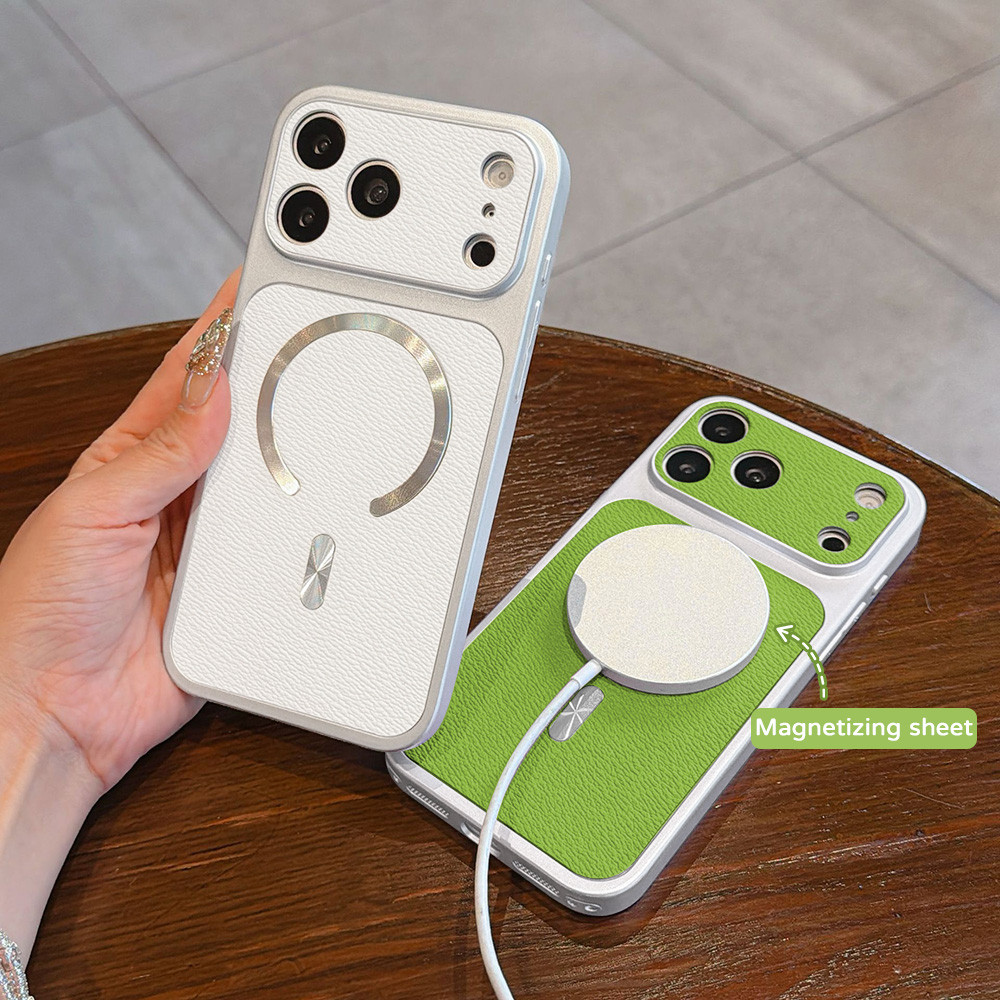 Magnetic เคสมือถือ For iPhone 17 16 11 12 13 14 15Promax 17promax 16promax เคสหนัง แบบมีแม่เหล็ก รองรับการชาร์จแบบไร้สาย