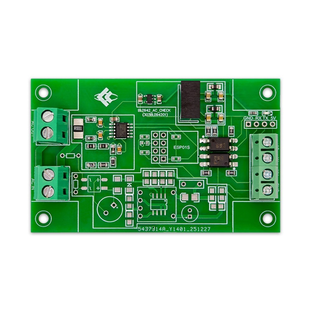 AC แรงดันไฟฟ้าปัจจุบันพลังงานสถิติโมดูล UART TTL 85-265V 100mA-16A 5V แหล่งจ่ายไฟแยก 4800bps Serial 