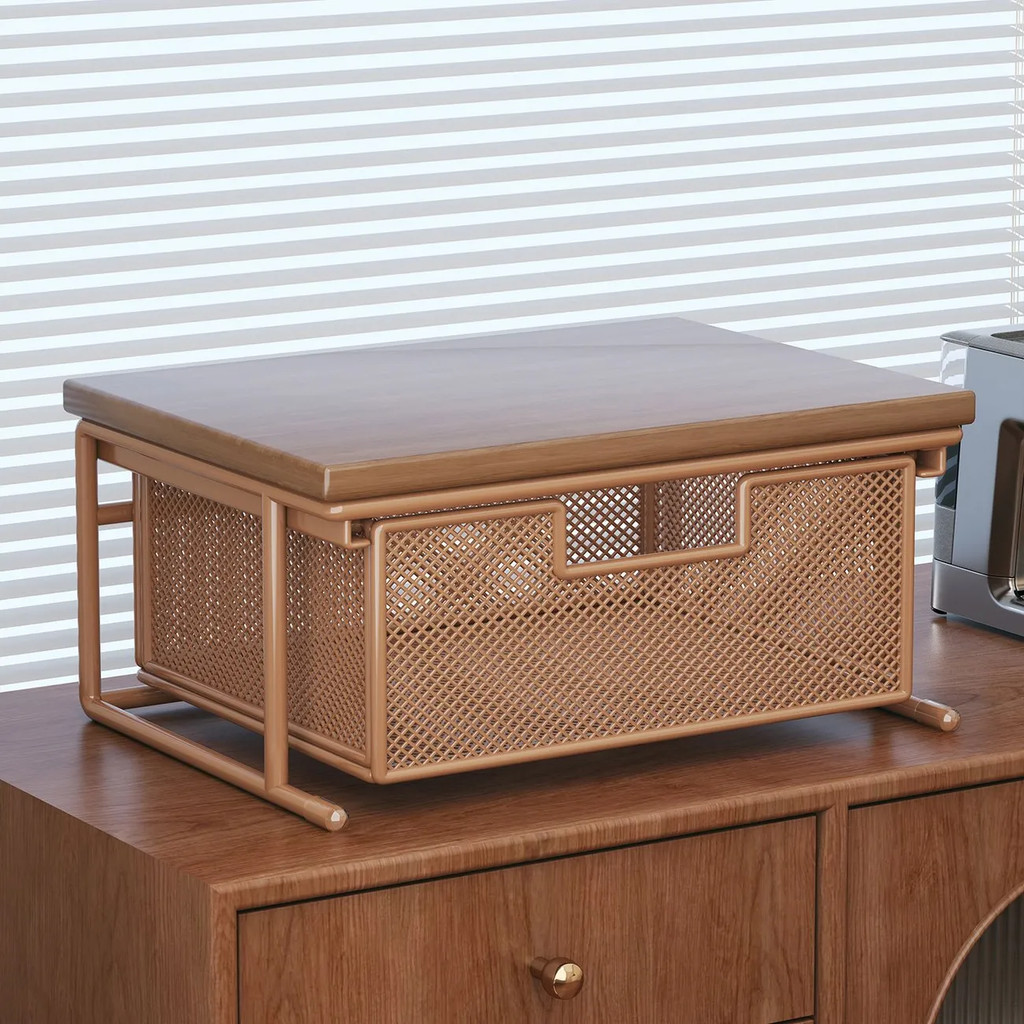 ชั้นวางของบนโต๊ะ แบบเหล็กดัดมินิมอลมูจิมีลิ้นชักตะแกรงเลื่อนได้ [Desktop Iron Storage Rack] มีให้เลือกหลายชั้นประกอบง่ายมากสำหรับเคาน์เตอร์บาร์ตู้กดน้ำและโต๊ะอาหาร ช่วยจัดระเบียบแก้วกาแฟลดความรกชวนอารมณ์ดี มีCOD