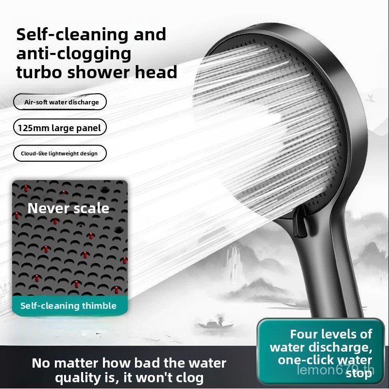 Self-Clean หัวฝักบัวแบบใช้มือถือแผงขนาดใหญ่แรงดันดอกไม้ไวน์ในครัวเรือนห้องน้ําหัวฝักบัวสเปรย์ปืน 530