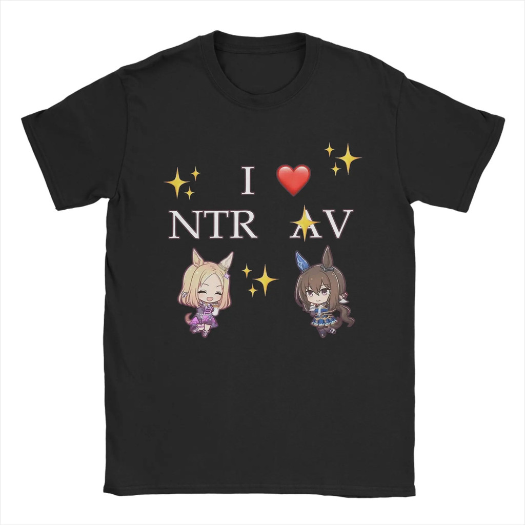 เสื้อยืดสกรีนลาย "I Love Narita Top Road and Admire Vega" ผ้าฝ้าย 100%, คอกลม, แขนสั้น, ใส่ได้ทั้งชายและหญิง ไซส์ S–5XL