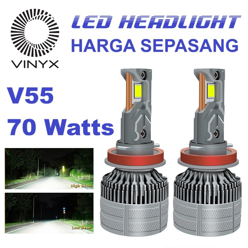 LED VINYX V55 70W CSP 3570 H1 H3 H4 H7 H11 HB3 HB4 9005 9006