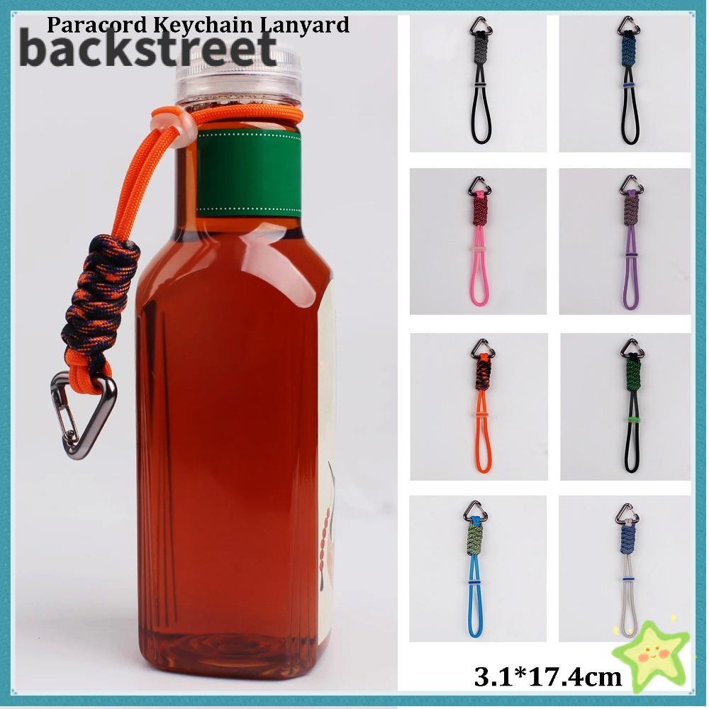 BACKSTAGEDV Paracord พวงกุญแจ Lanyard, 17.4 ซม.แบบพกพากลางแจ้งขวดน้ําหัวเข็มขัด Hook,คุณภาพสูงมัลติฟังก์ชั่ Creative เดินป่ากระเป๋าเป้สะพายหลังหัวเข็มขัด