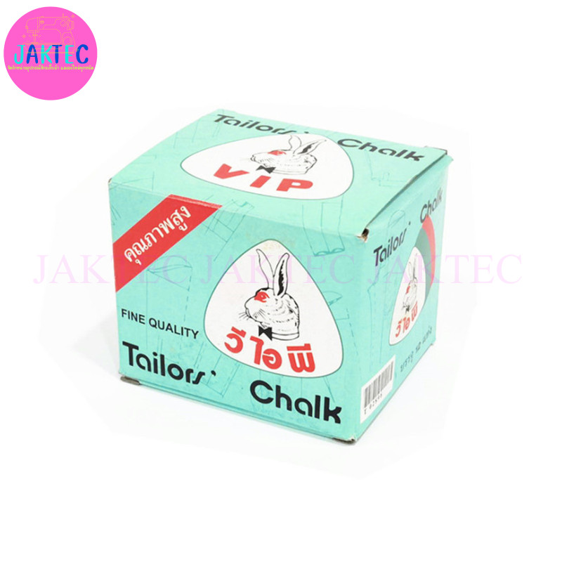 ** ราคายกกล่อง 12 ชิ้น ** คละสี ชอล์ก ชอล์กขีดผ้า (ยกกล่อง) เกรด A ชอล์กขีดผ้า ตรากระต่าย VIP