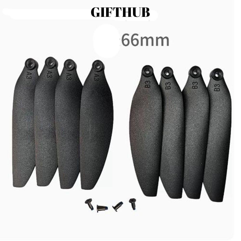 LULLABY รีโมทคอนโทรล Drone Parts, 58 มม./66 มม.สีดําพับใบพัด, Universal พลาสติก Quadcopter อะไหล่ใบม