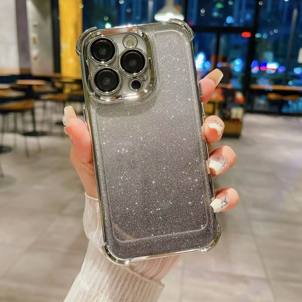 เคส for Realme 14 Pro 5G 14 Pro Plus 5G 13 Pro C2 9 4G 9 Pro Plus 7 5G V5 ใหม่ซิลิโคนแฟลชผง Drop Pro