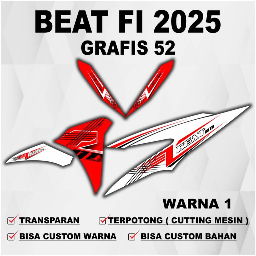 สติ๊กเกอร์ Beat Fi ใหม่ 2025 / สติ๊กเกอร์ Striping Beat Fi ใหม่ 2025 / สติ๊กเกอร์ สติ๊กเกอร์ โปร่งใส