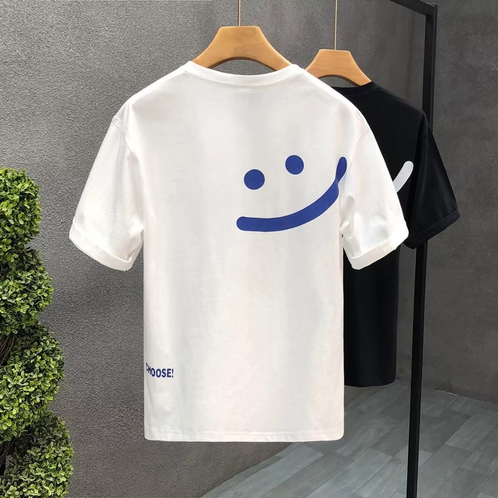 2026สไตล์ฮ่องกงUnisexสบายๆกีฬาคู่ขนาดใหญ่Hip Hop Influencerหมีรอบคอแขนสั้นเสื้อยืดชายCOD NCV4