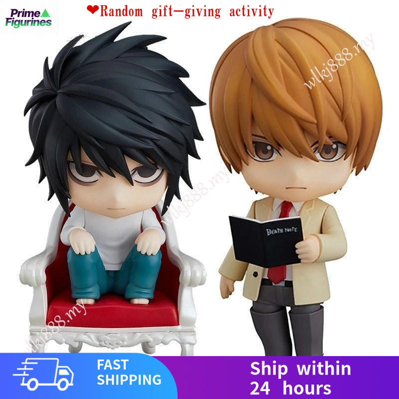 NodechloafNendoroid Death Note L·Lawliet 2.0 1200 Yagami Light 1160 เปลี่ยนใบหน้าอะนิเมะ Articulado 